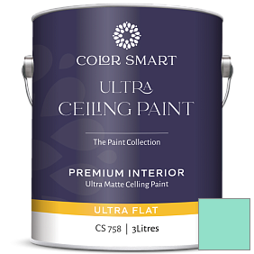 Краска COLOR SMART CS 758 ULTRA CEILING PAINT ультраматовая краска цвет 2044-50 Bermuda Teal
