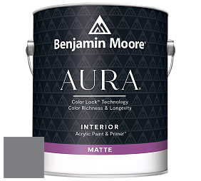 Benjamin Moore Aura 522 Interior Paint - Matte краска цвет 2121-20 Steel Wool