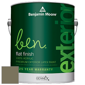 Benjamin Moore Ben 541 Waterborne Exterior Flat Finish краска цвет 2142-30 Mountain Moss