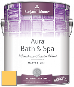 Benjamin Moore Aura 532 Bath & Spa Waterborne Interior Paint Matte Finish краска цвет 2019-40 American Cheese