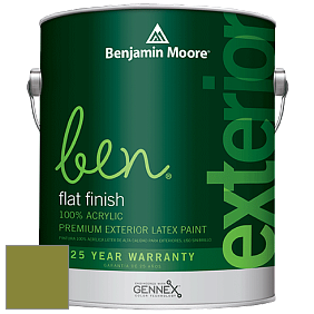 Benjamin Moore Ben 541 Waterborne Exterior Flat Finish краска цвет 2146-10 Dark Celery