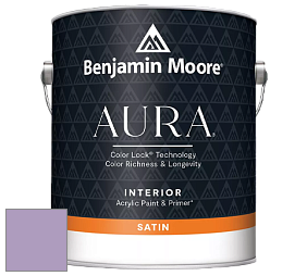 Benjamin Moore Aura 526 Waterborne Interior Satin Finish покрытие цвет 1390 Hydrangea