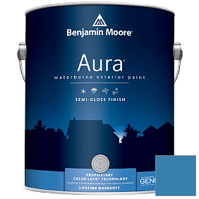 Краска Aura Waterborne Exterior Semi-Gloss Finish (632) цвет 797 Athens Blue