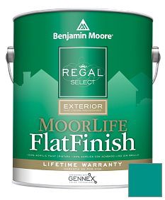 Краска Regal Select Exterior Paint-MoorLife Flat Finish (W105) цвет 665 Gulf Shores