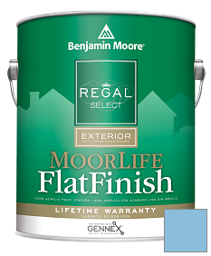 Краска Regal Select Exterior Paint-MoorLife Flat Finish (W105) цвет 2063-50 Blue Marguerite