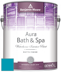 Benjamin Moore Aura 532 Bath & Spa Waterborne Interior Paint Matte Finish краска цвет NCS S 2055-B10G 