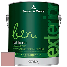 Benjamin Moore Ben 541 Waterborne Exterior Flat Finish краска цвет 2091-50 Rosy Tan