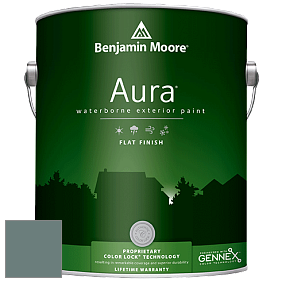 Benjamin Moore Aura 629 Waterborne Exterior Flat Finish краска цвет 2123-20 Caribbean Teal