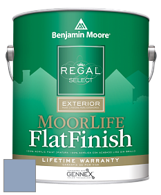 Benjamin Moore W105 Regal Select Exterior Paint-MoorLife Flat Finish краска цвет 1433 Blue Pearl