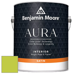 Benjamin Moore Aura 526 Waterborne Interior Satin Finish покрытие цвет NCS S 0565-G50Y 