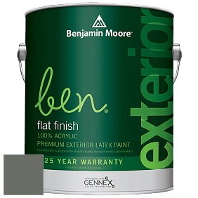 Benjamin Moore Ben 541 Waterborne Exterior Flat Finish краска цвет 1575 Rainy Afternoon