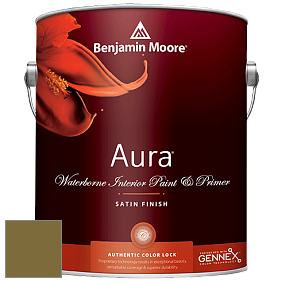 Benjamin Moore Aura 526 Waterborne Interior Satin Finish покрытие цвет NCS S 5040-G80Y 
