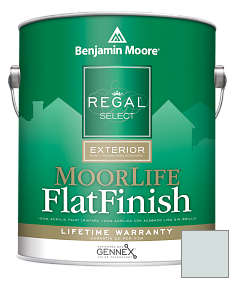 Краска Regal Select Exterior Paint-MoorLife Flat Finish (W105) цвет 1632 Glass Slipper