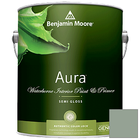 Краска Aura Waterborne Interior Semi-gloss Finish (528) цвет 698 Grenadier Pond