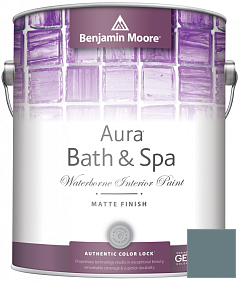Краска Benjamin Moore Aura Bath & Spa Interior Paint Matte Finish (532) цвет 1636 Providence Blue