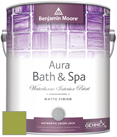Benjamin Moore Aura 532 Bath & Spa Waterborne Interior Paint Matte Finish краска цвет NCS S 2060-G50Y 