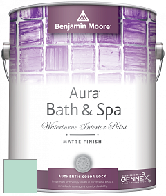 Benjamin Moore Aura 532 Bath & Spa Waterborne Interior Paint Matte Finish краска цвет 598 Surf 'n Turf