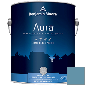 Краска Aura Waterborne Exterior Semi-Gloss Finish (632) цвет 2062-40 Blue Daisy