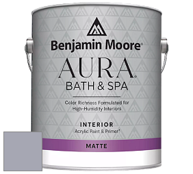 Benjamin Moore Aura 532 Bath & Spa Waterborne Interior Paint Matte Finish краска цвет NCS S 3010-R60B 