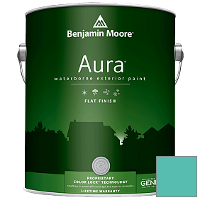 Краска Aura Waterborne Exterior Flat Finish (629) цвет 2048-40 Poolside Blue