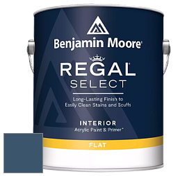 Benjamin Moore 547 Regal Select Waterborne Interior Flat Finish краска цвет 2061-20 Champion Cobalt