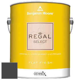 Benjamin Moore 547 Regal Select Waterborne Interior Flat Finish краска цвет 2126-10 Black Tar