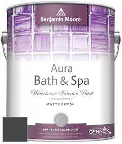 Benjamin Moore Aura 532 Bath & Spa Waterborne Interior Paint Matte Finish краска цвет 2126-10 Black Tar