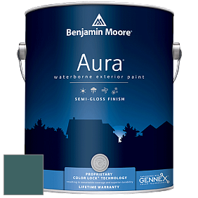 Benjamin Moore Aura 632 Waterborne Exterior Semi-Gloss Finish краска цвет 2053-20 Dark Teal