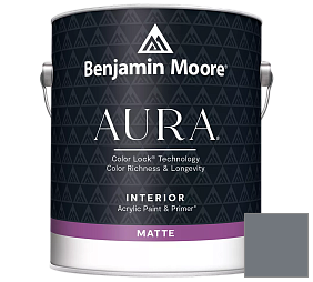 Краска Benjamin Moore Aura Interior Paint - Matte (522) цвет 2125-30 Gray Shower