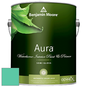 Benjamin Moore Aura 528 Waterborne Interior Semi-gloss Finish краска цвет 2044-40 Amelia Island Blue