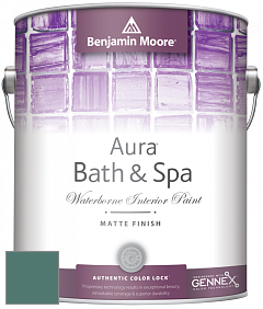 Benjamin Moore Aura 532 Bath & Spa Waterborne Interior Paint Matte Finish краска цвет 2050-30 Newport Green