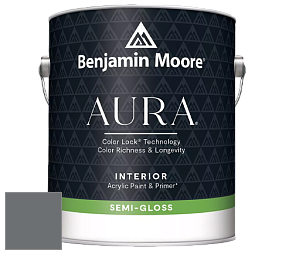 Benjamin Moore Aura 528 Waterborne Interior Semi-gloss Finish краска цвет 2124-20 Trout Gray