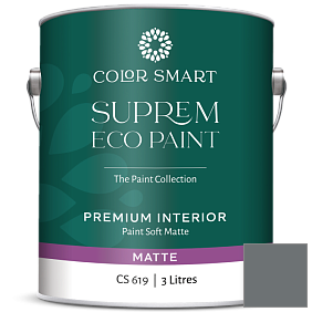 Краска COLOR SMART CS 619 SUPREM ECO PAINT матовая краска цвет 1602 Gunmetal