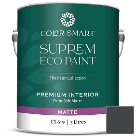Краска COLOR SMART CS 619 SUPREM ECO PAINT матовая краска цвет 2136-10 Black Knight