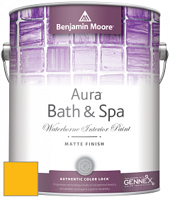 Benjamin Moore Aura 532 Bath & Spa Waterborne Interior Paint Matte Finish краска цвет 2020-30 Sparkling Sun