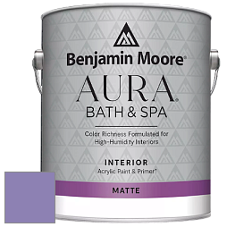 Benjamin Moore Aura 532 Bath & Spa Waterborne Interior Paint Matte Finish краска цвет 1398 Charmed Violet