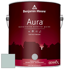 Benjamin Moore Aura 631 Waterborne Exterior Satin Finish краска цвет 688 Seacliff Heights