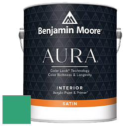 Benjamin Moore Aura 526 Waterborne Interior Satin Finish покрытие цвет 2042-30 Hummingbird Green