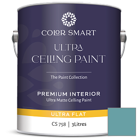 Краска COLOR SMART CS 758 ULTRA CEILING PAINT ультраматовая краска цвет 2053-40 Blue Lake
