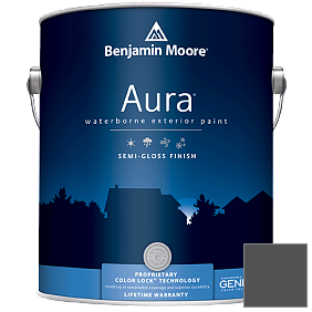 Краска Aura Waterborne Exterior Semi-Gloss Finish (632) цвет 2124-10 Wrought Iron
