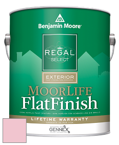 Benjamin Moore W105 Regal Select Exterior Paint-MoorLife Flat Finish краска цвет 2007-60 Pastel Pink