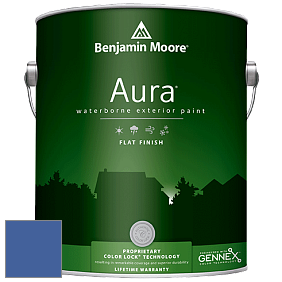 Benjamin Moore Aura 629 Waterborne Exterior Flat Finish краска цвет 2067-30 Twilight Blue