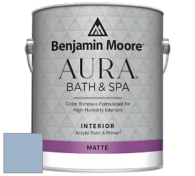Benjamin Moore Aura 532 Bath & Spa Waterborne Interior Paint Matte Finish краска цвет NCS S 2020-R80B 
