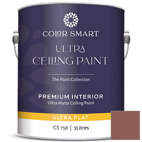 Краска COLOR SMART CS 758 ULTRA CEILING PAINT ультраматовая краска цвет 1183 Seminole Brown
