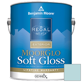 Краска Regal Select Exterior Paint-Moor GloSoft Gloss Finish (W096) цвет 2053-60 Tear Drop Blue