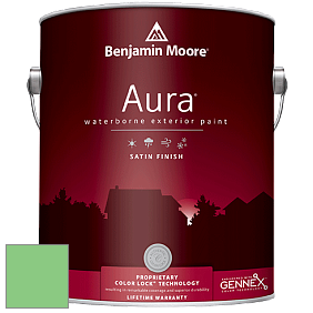 Benjamin Moore Aura 631 Waterborne Exterior Satin Finish краска цвет 2033-40 Lime Tart