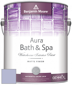 Benjamin Moore Aura 532 Bath & Spa Waterborne Interior Paint Matte Finish краска цвет 2069-50 Blue Orchid