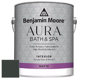 Benjamin Moore Aura 532 Bath & Spa Waterborne Interior Paint Matte Finish краска цвет NCS S 8505-G 