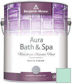 Краска Benjamin Moore Aura Bath & Spa Interior Paint Matte Finish (532) цвет 589 Gentle Breeze