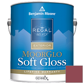 Краска Regal Select Exterior Paint-Moor GloSoft Gloss Finish (W096) цвет 2081-10 Burnt Peanut Red